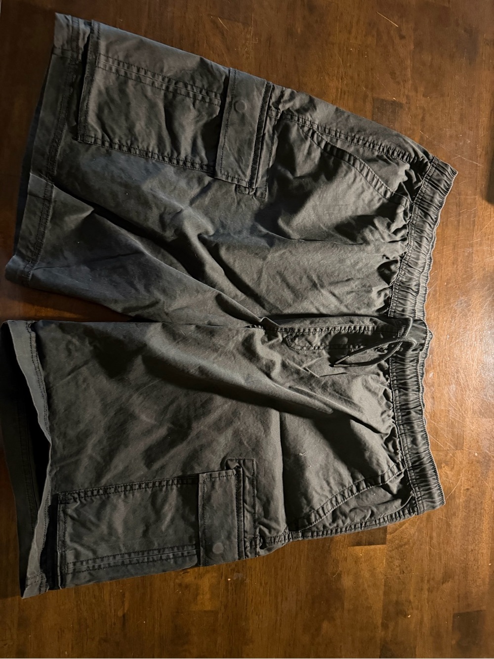 No Boundaries Black Elastic-Waist Cargo Shorts